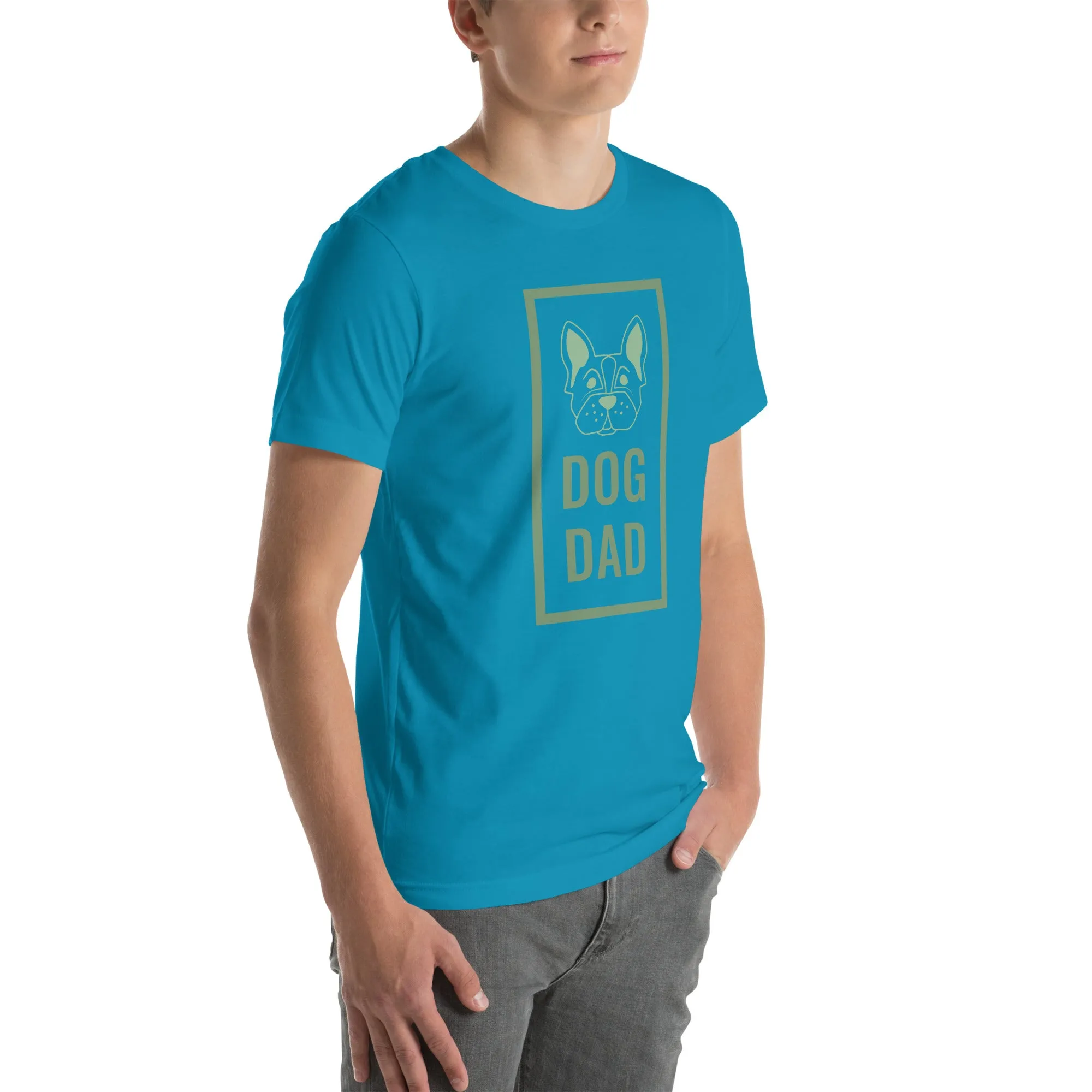 T-Shirts - Dog Dad (Glamourange Pets Staple T-Shirts - Front Print 0012 Model)