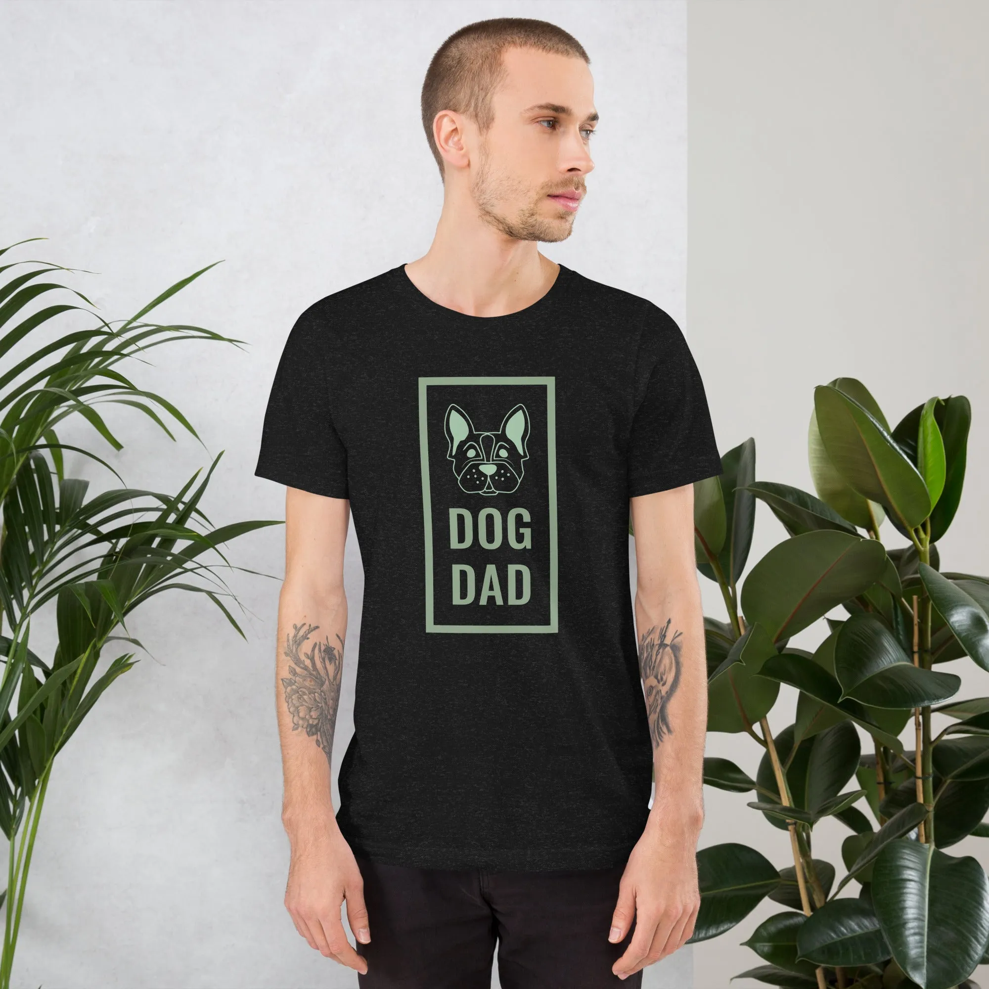T-Shirts - Dog Dad (Glamourange Pets Staple T-Shirts - Front Print 0012 Model)