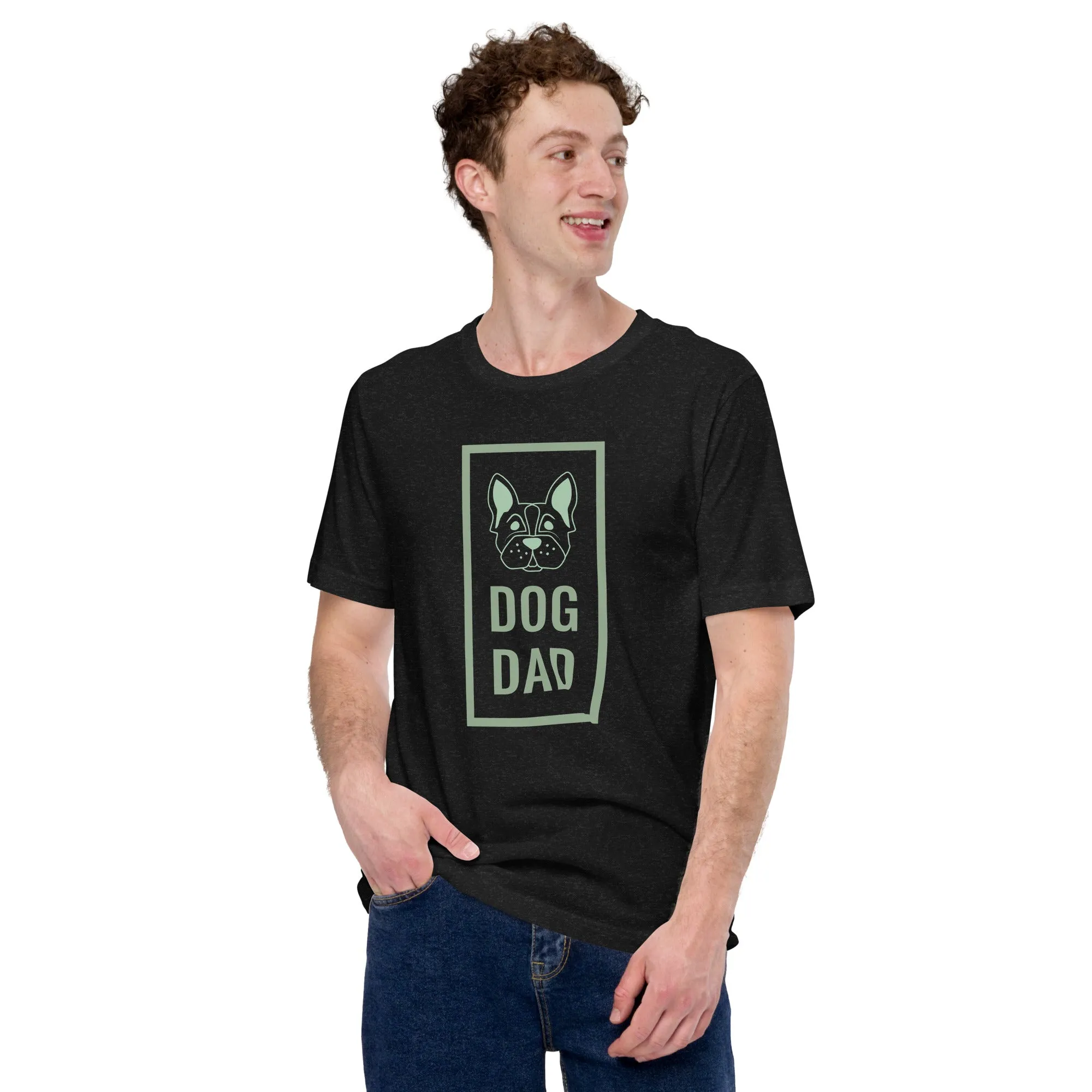 T-Shirts - Dog Dad (Glamourange Pets Staple T-Shirts - Front Print 0012 Model)