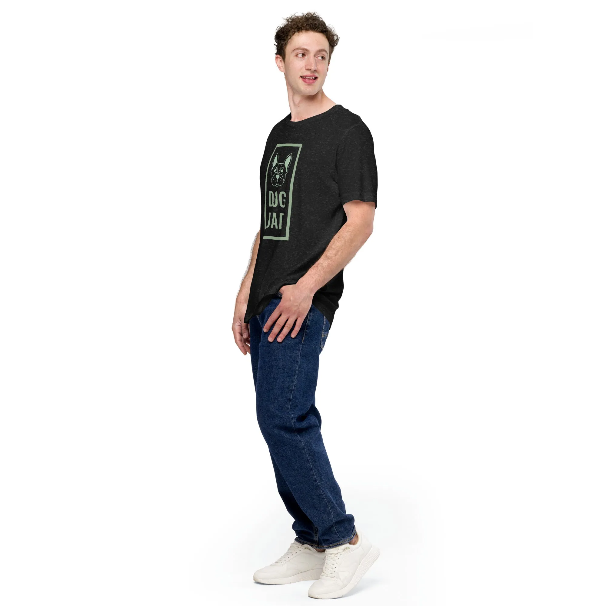 T-Shirts - Dog Dad (Glamourange Pets Staple T-Shirts - Front Print 0012 Model)