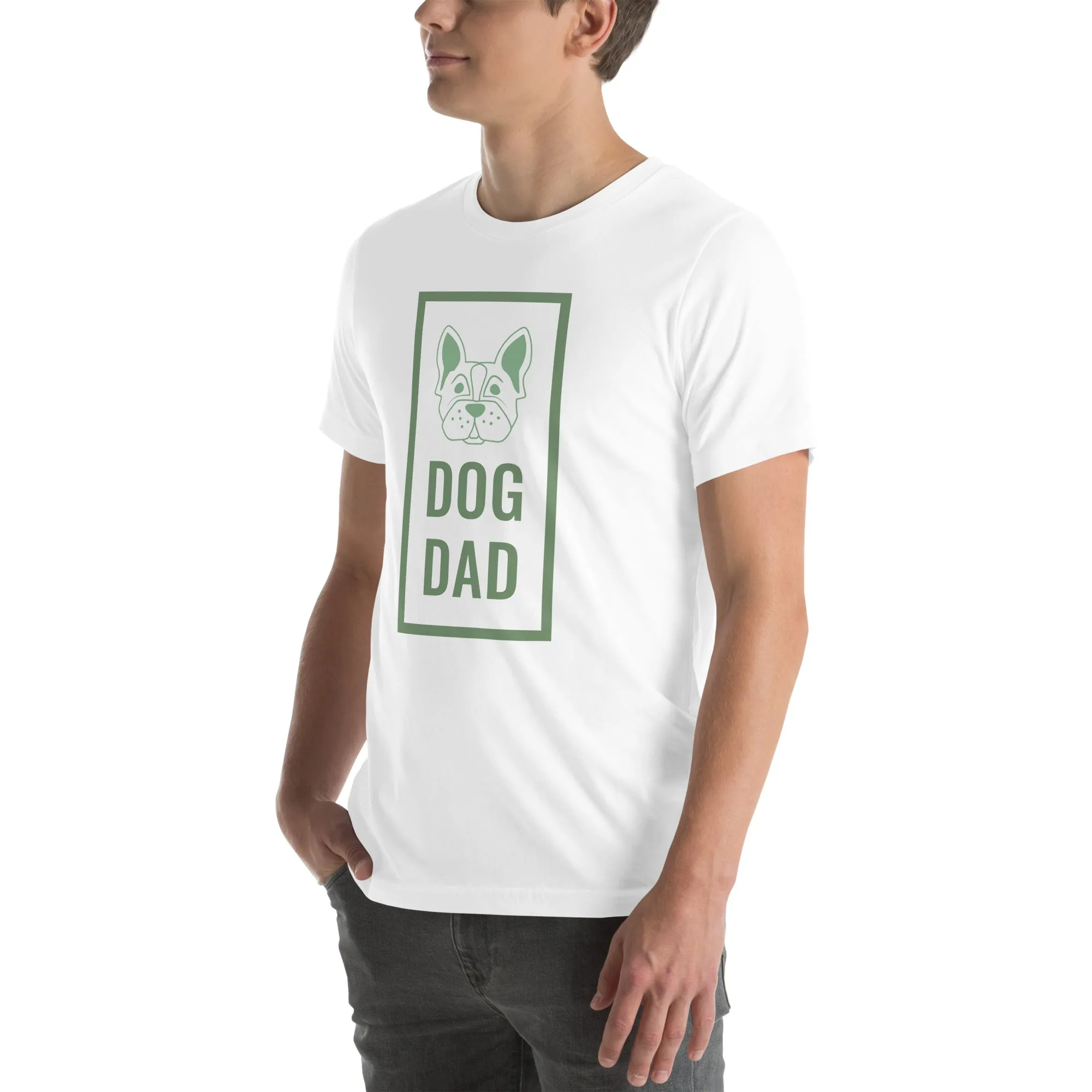 T-Shirts - Dog Dad (Glamourange Pets Staple T-Shirts - Front Print 0012 Model)