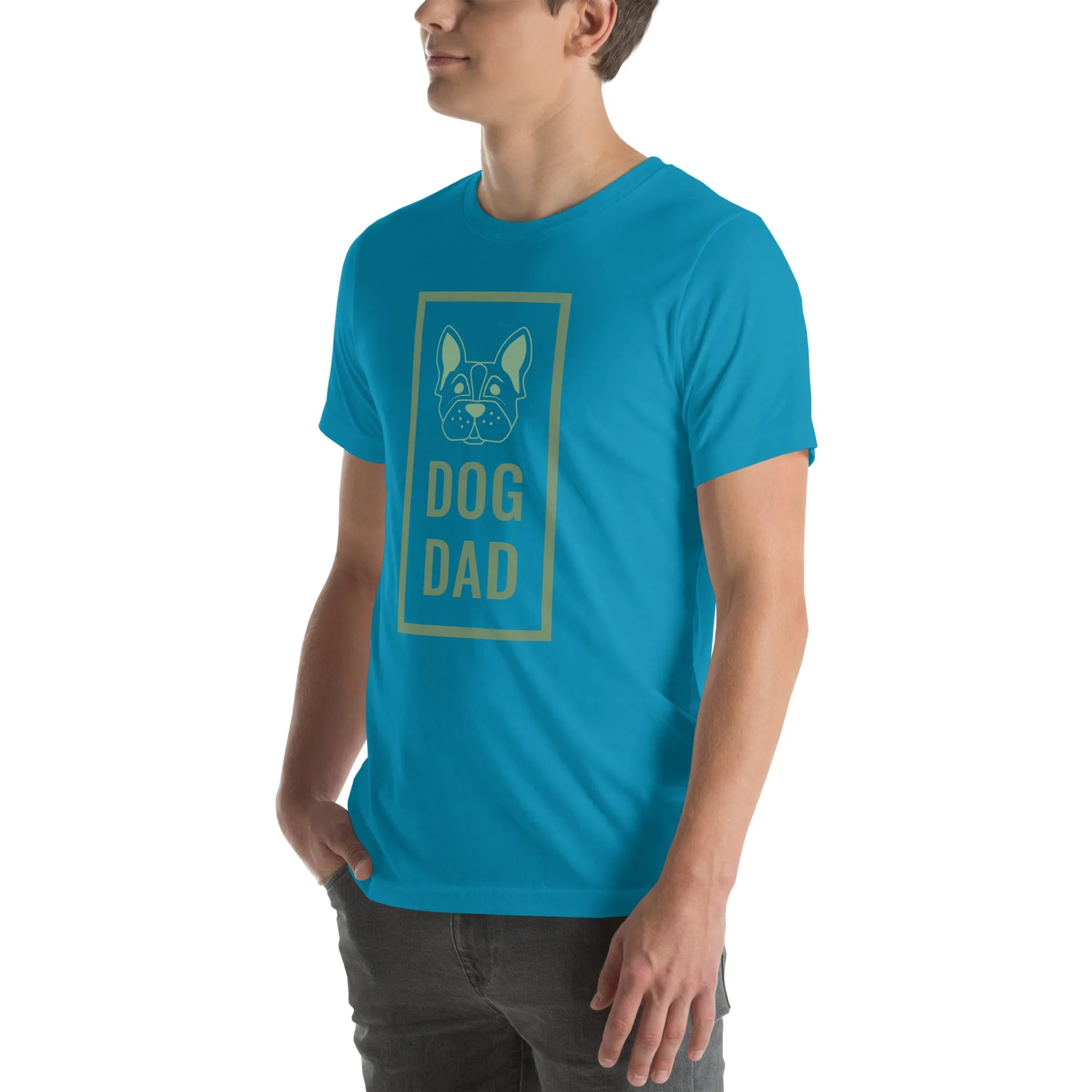 T-Shirts - Dog Dad (Glamourange Pets Staple T-Shirts - Front Print 0012 Model)