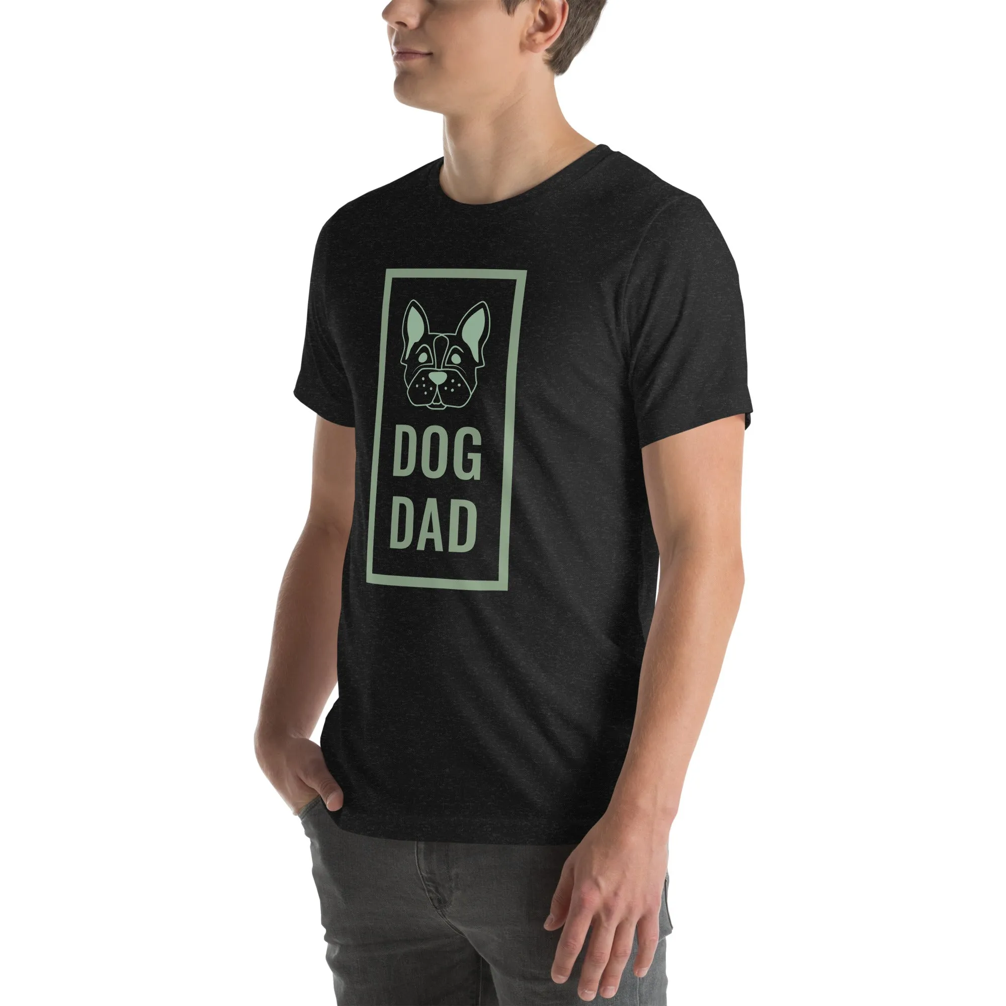 T-Shirts - Dog Dad (Glamourange Pets Staple T-Shirts - Front Print 0012 Model)