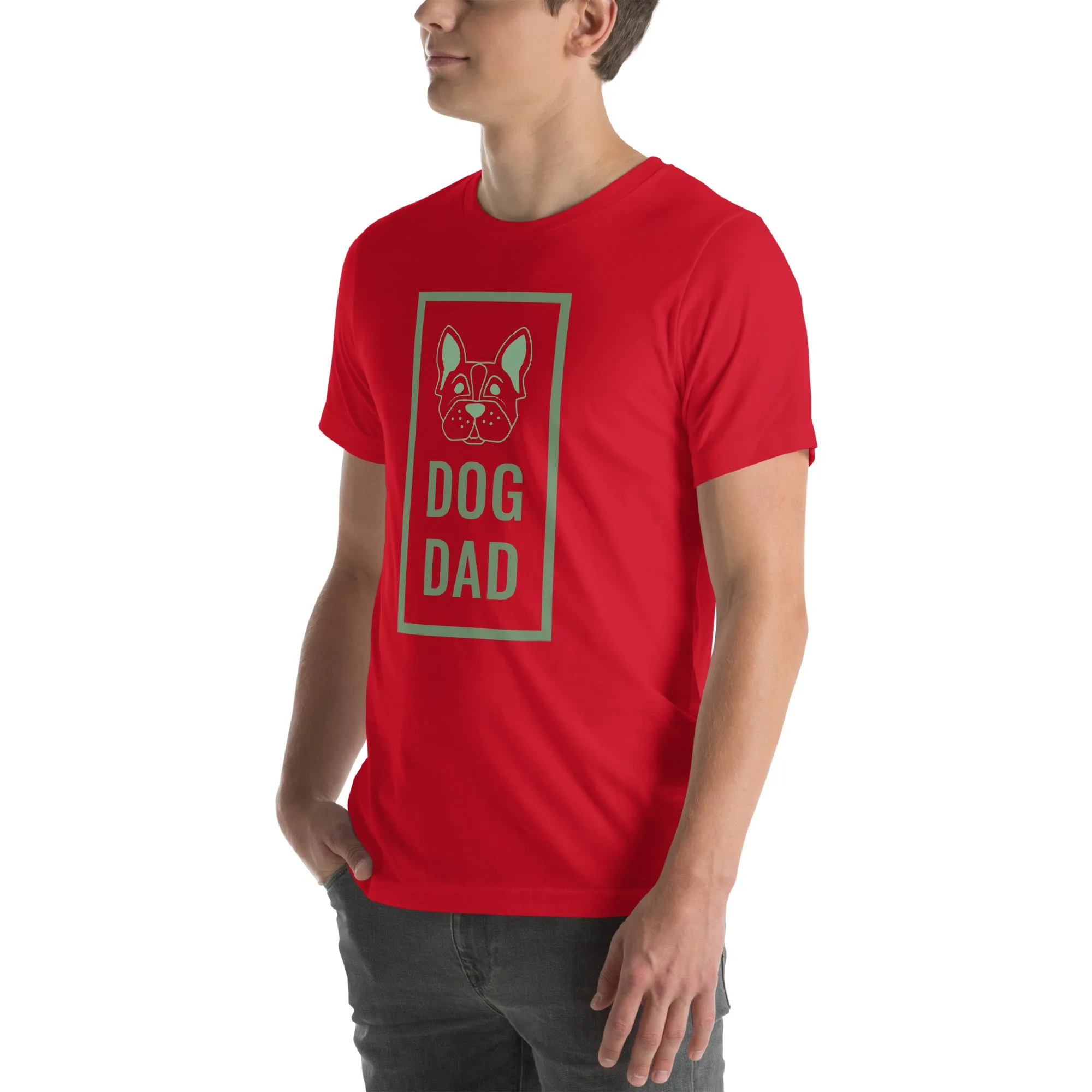 T-Shirts - Dog Dad (Glamourange Pets Staple T-Shirts - Front Print 0012 Model)