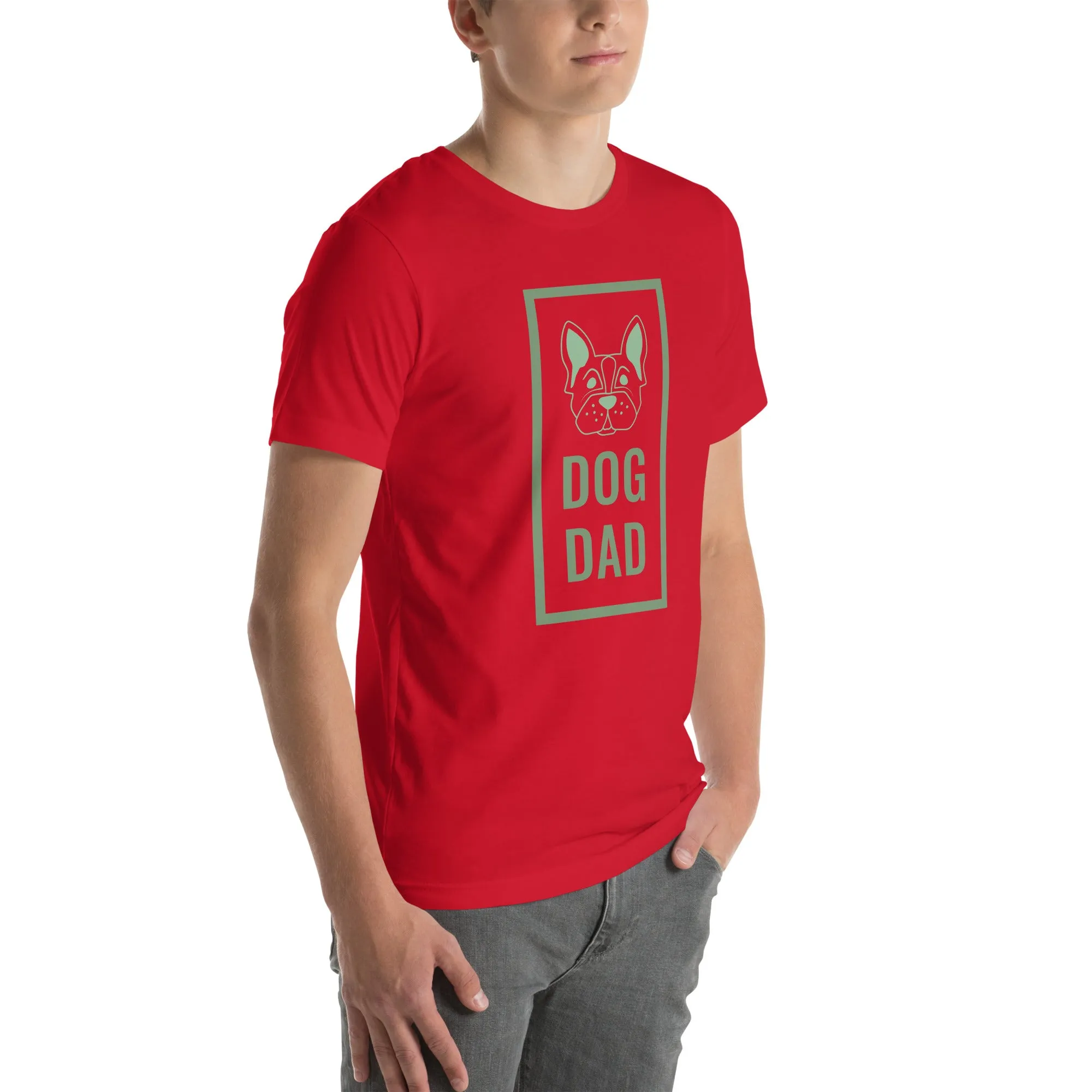 T-Shirts - Dog Dad (Glamourange Pets Staple T-Shirts - Front Print 0012 Model)