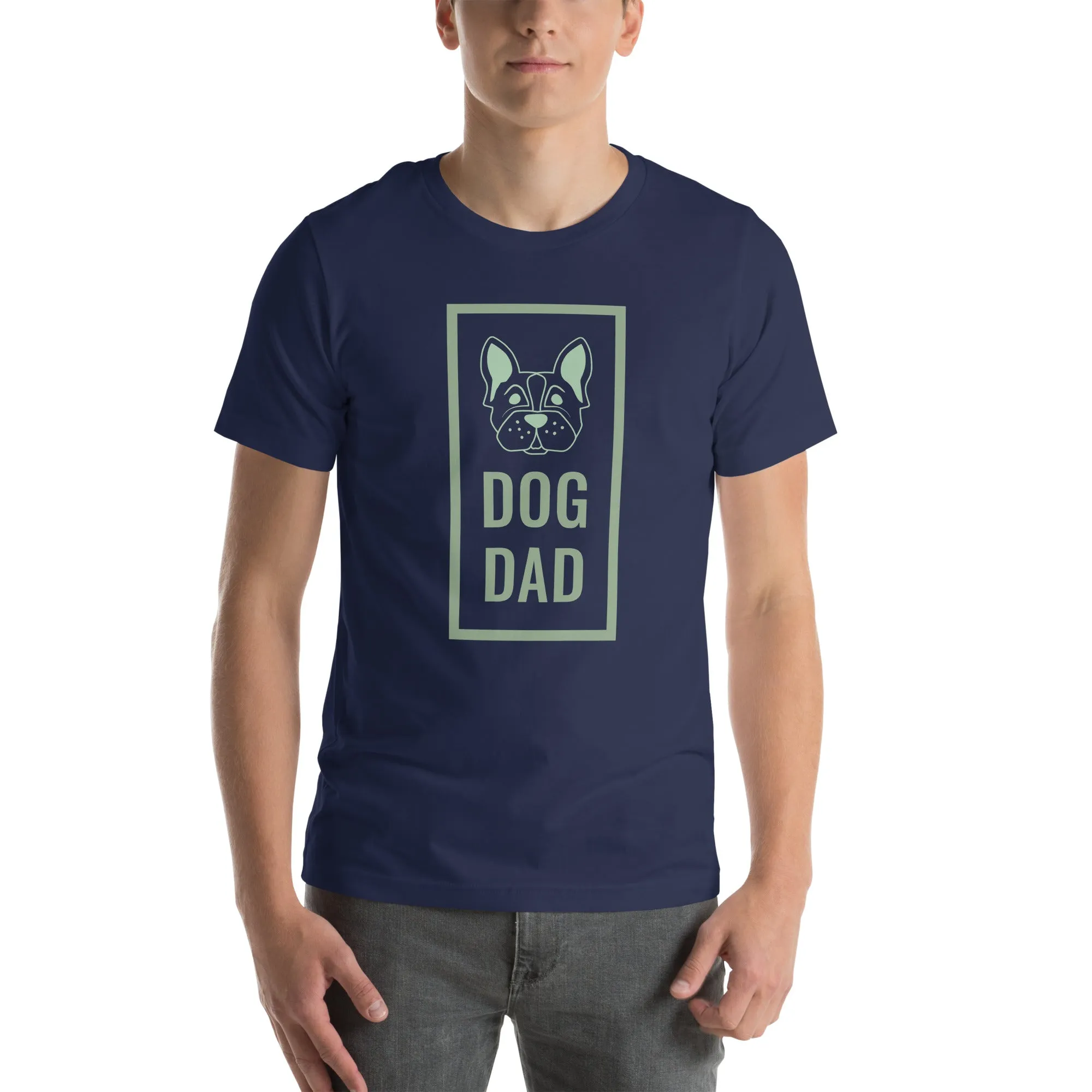 T-Shirts - Dog Dad (Glamourange Pets Staple T-Shirts - Front Print 0012 Model)