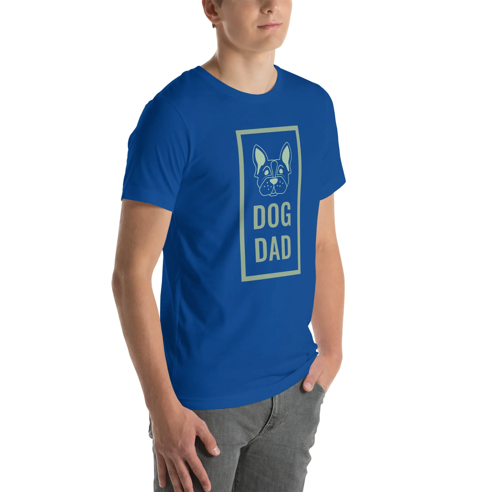 T-Shirts - Dog Dad (Glamourange Pets Staple T-Shirts - Front Print 0012 Model)