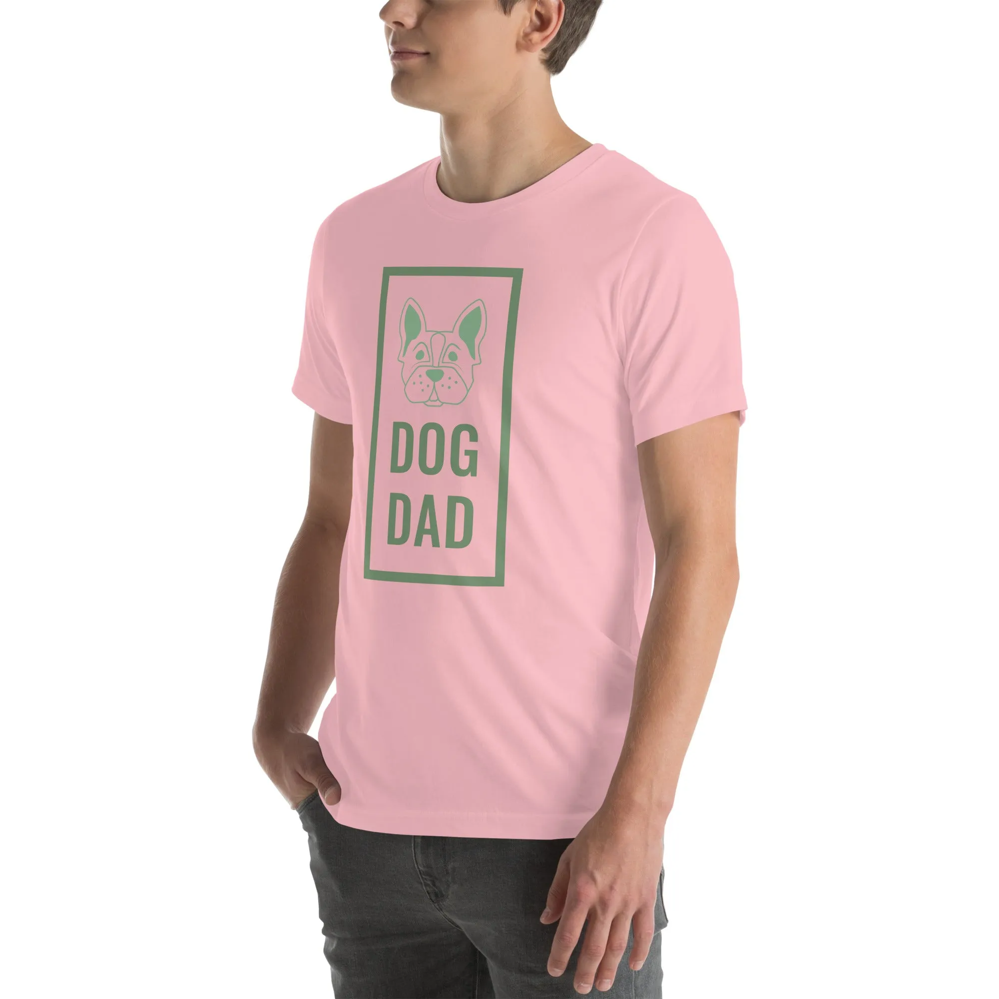 T-Shirts - Dog Dad (Glamourange Pets Staple T-Shirts - Front Print 0012 Model)