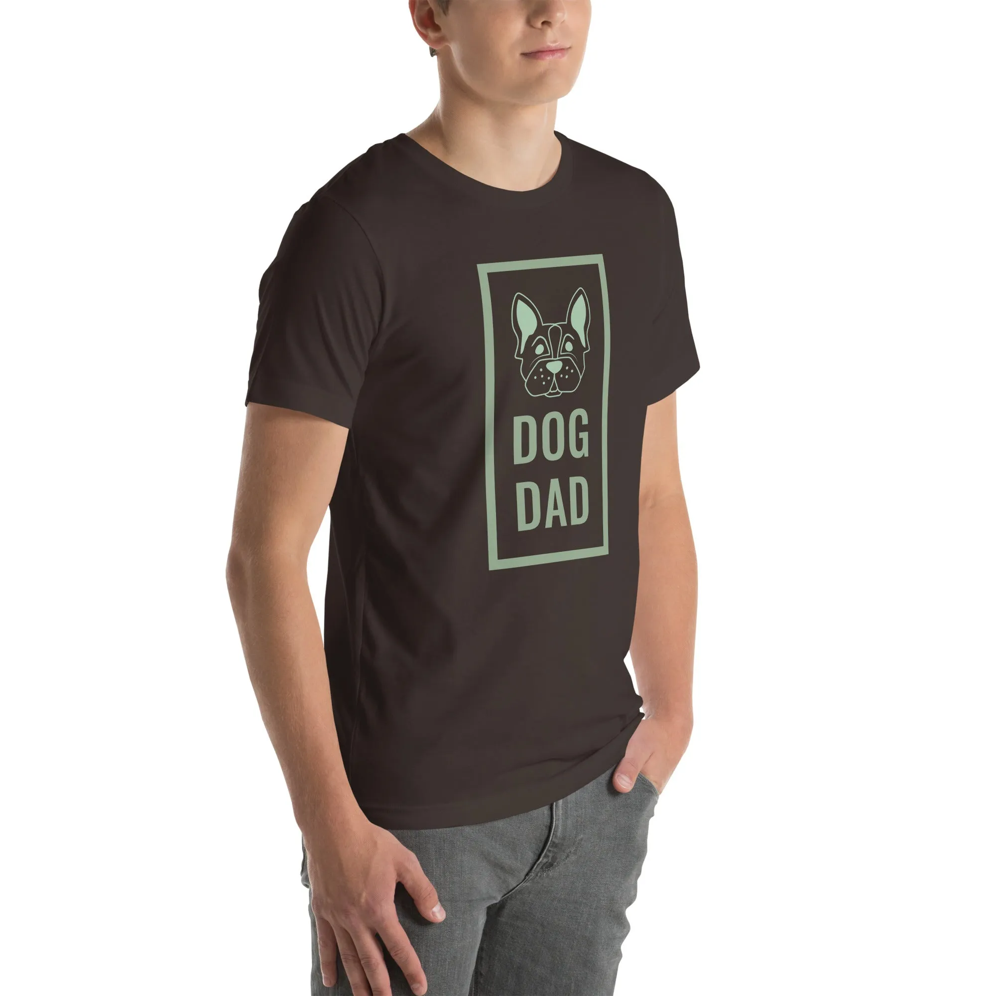 T-Shirts - Dog Dad (Glamourange Pets Staple T-Shirts - Front Print 0012 Model)