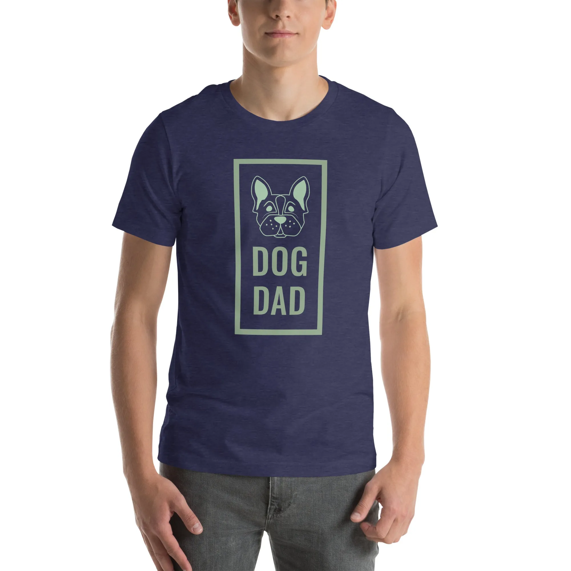 T-Shirts - Dog Dad (Glamourange Pets Staple T-Shirts - Front Print 0012 Model)