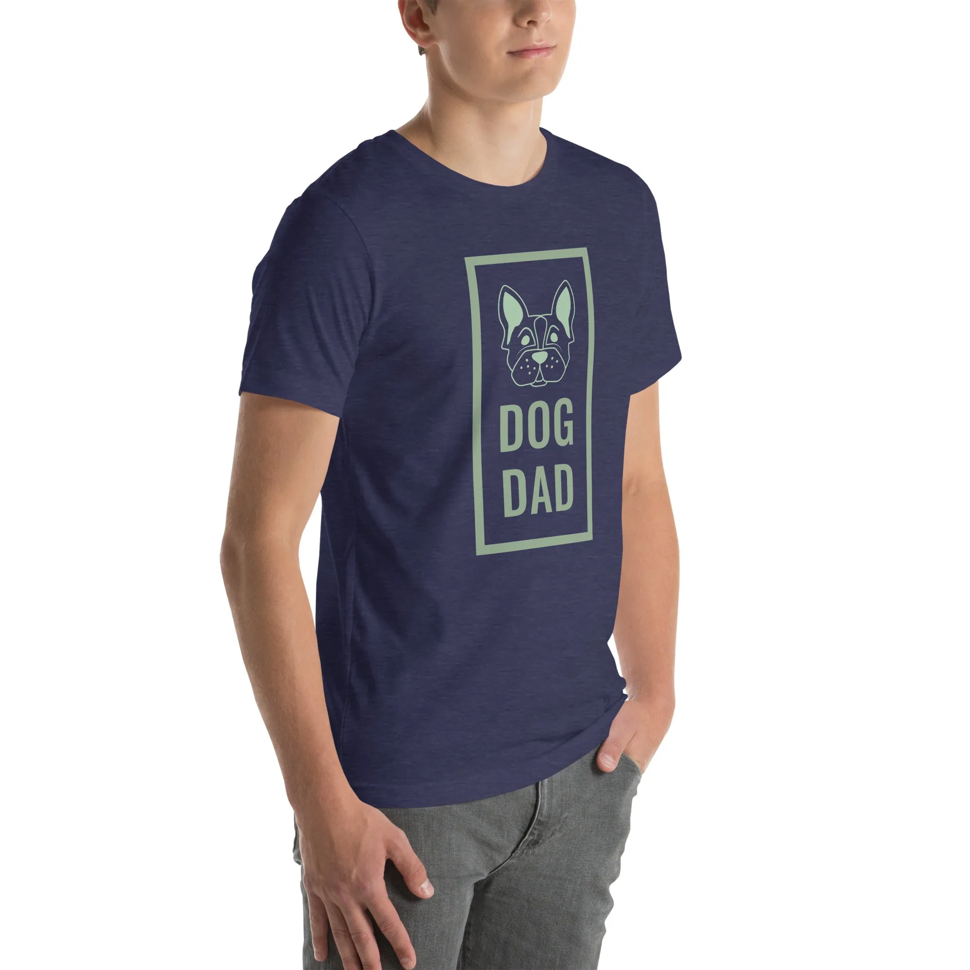 T-Shirts - Dog Dad (Glamourange Pets Staple T-Shirts - Front Print 0012 Model)
