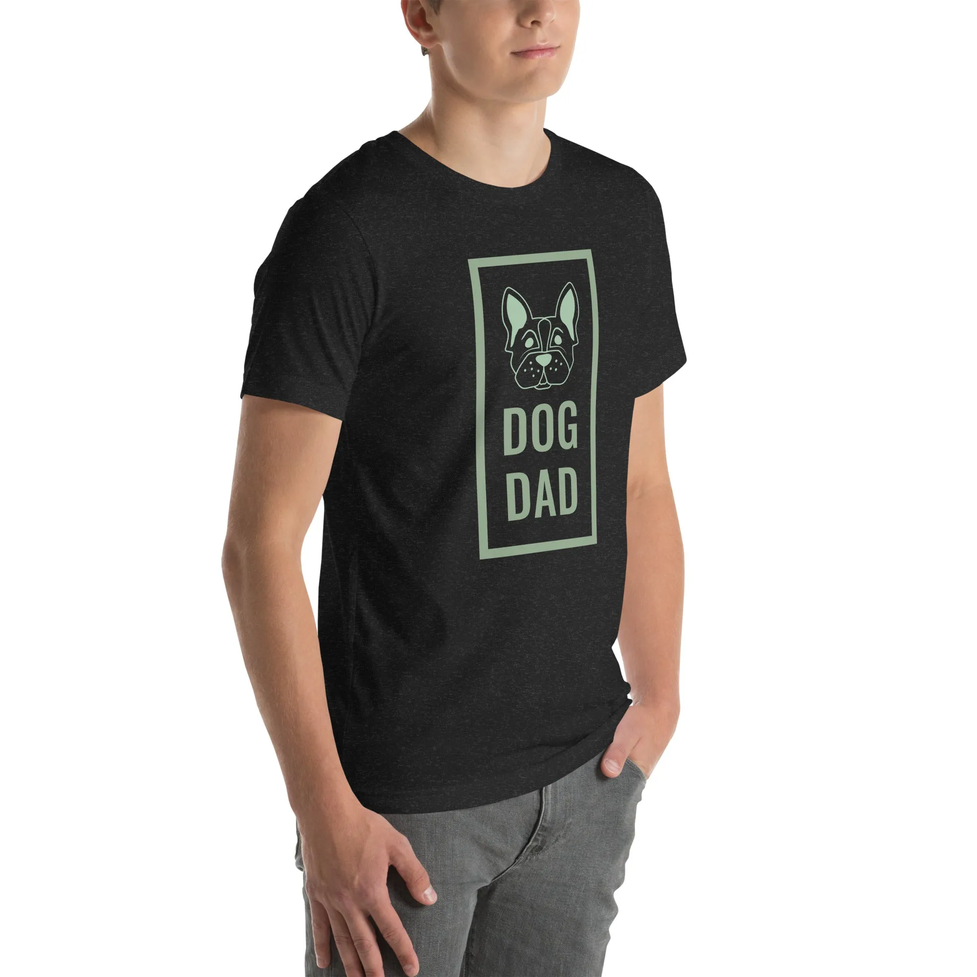 T-Shirts - Dog Dad (Glamourange Pets Staple T-Shirts - Front Print 0012 Model)