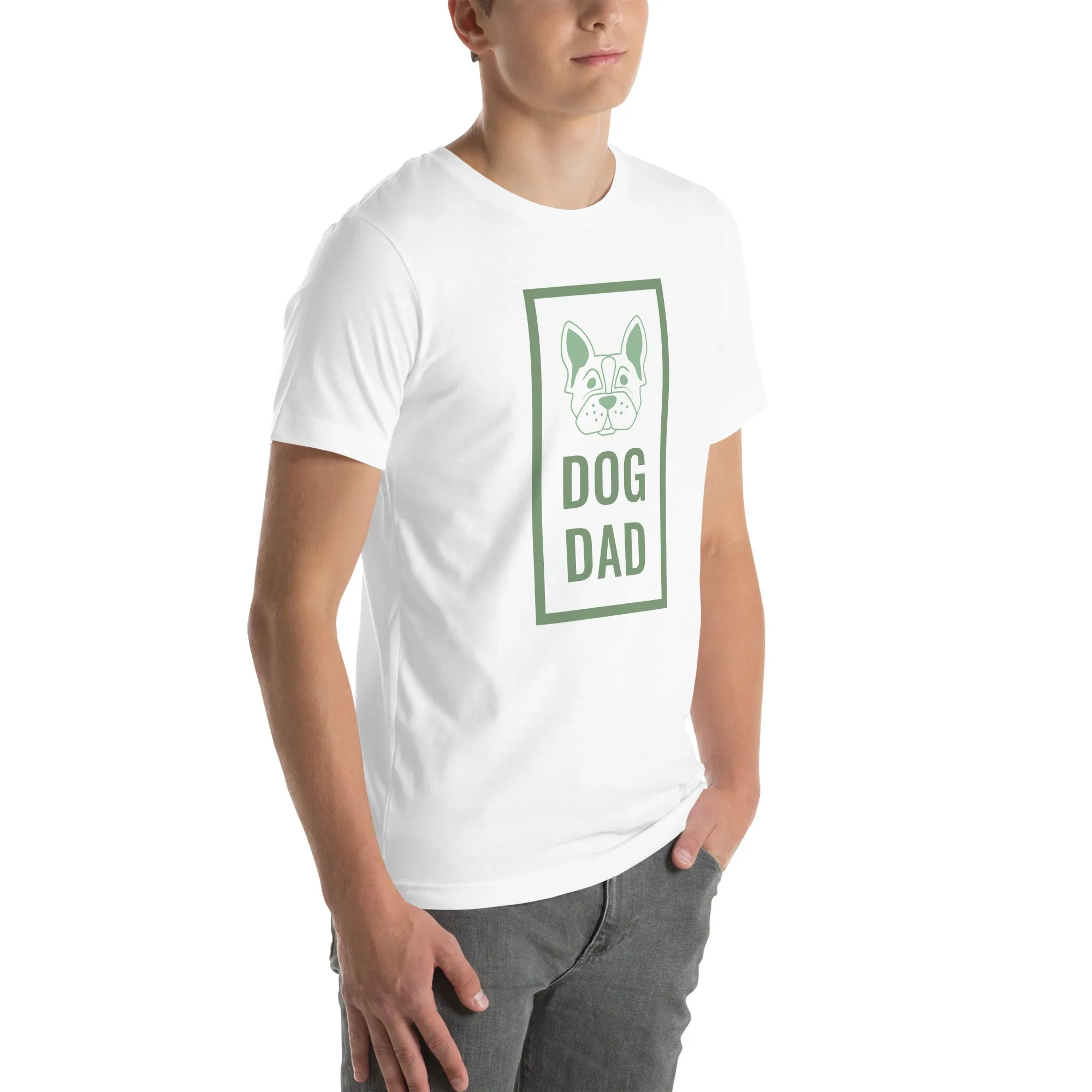 T-Shirts - Dog Dad (Glamourange Pets Staple T-Shirts - Front Print 0012 Model)