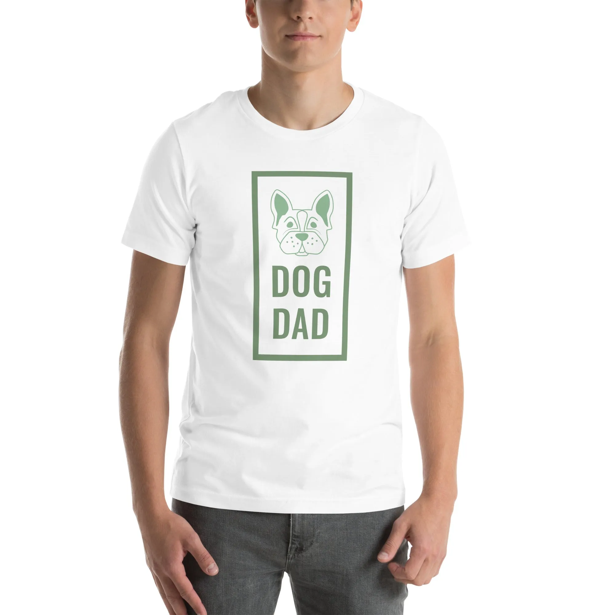 T-Shirts - Dog Dad (Glamourange Pets Staple T-Shirts - Front Print 0012 Model)