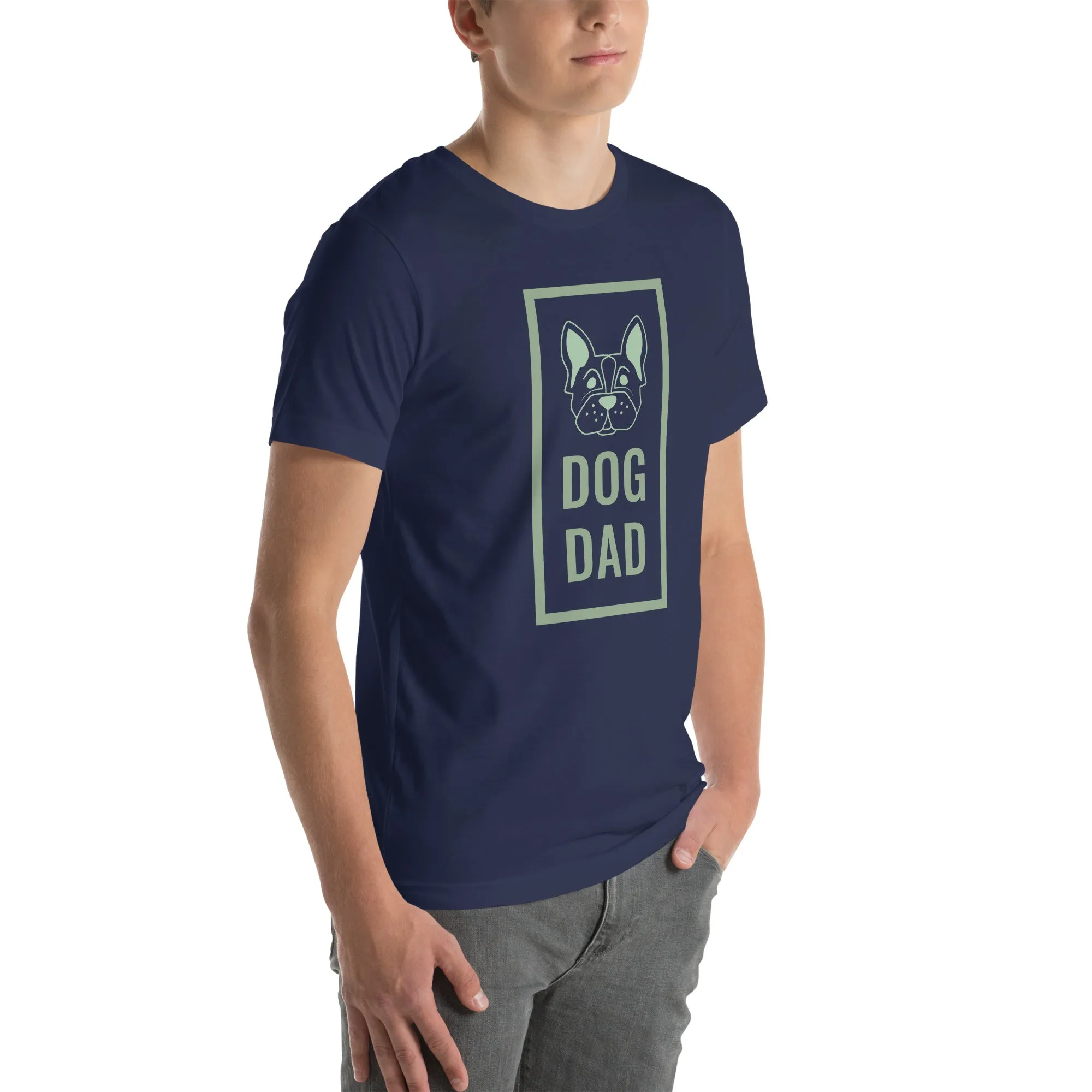T-Shirts - Dog Dad (Glamourange Pets Staple T-Shirts - Front Print 0012 Model)