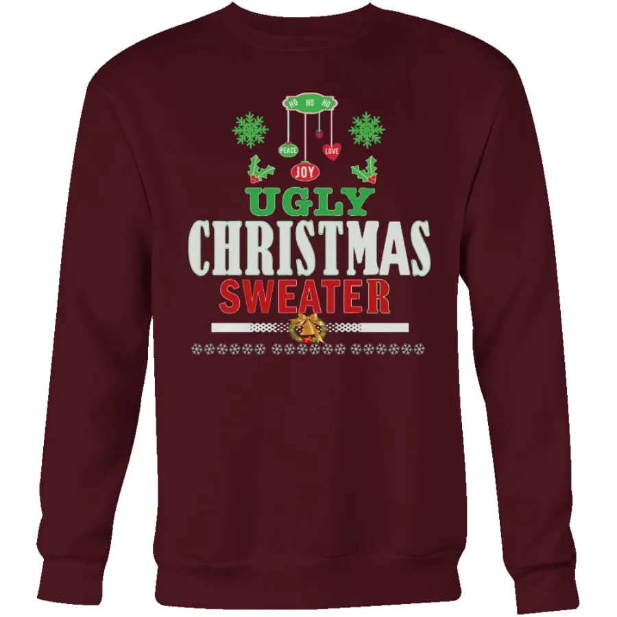 Ugly Christmas Sweater - Love, Joy, Peace Sweatshirt (4 colors)