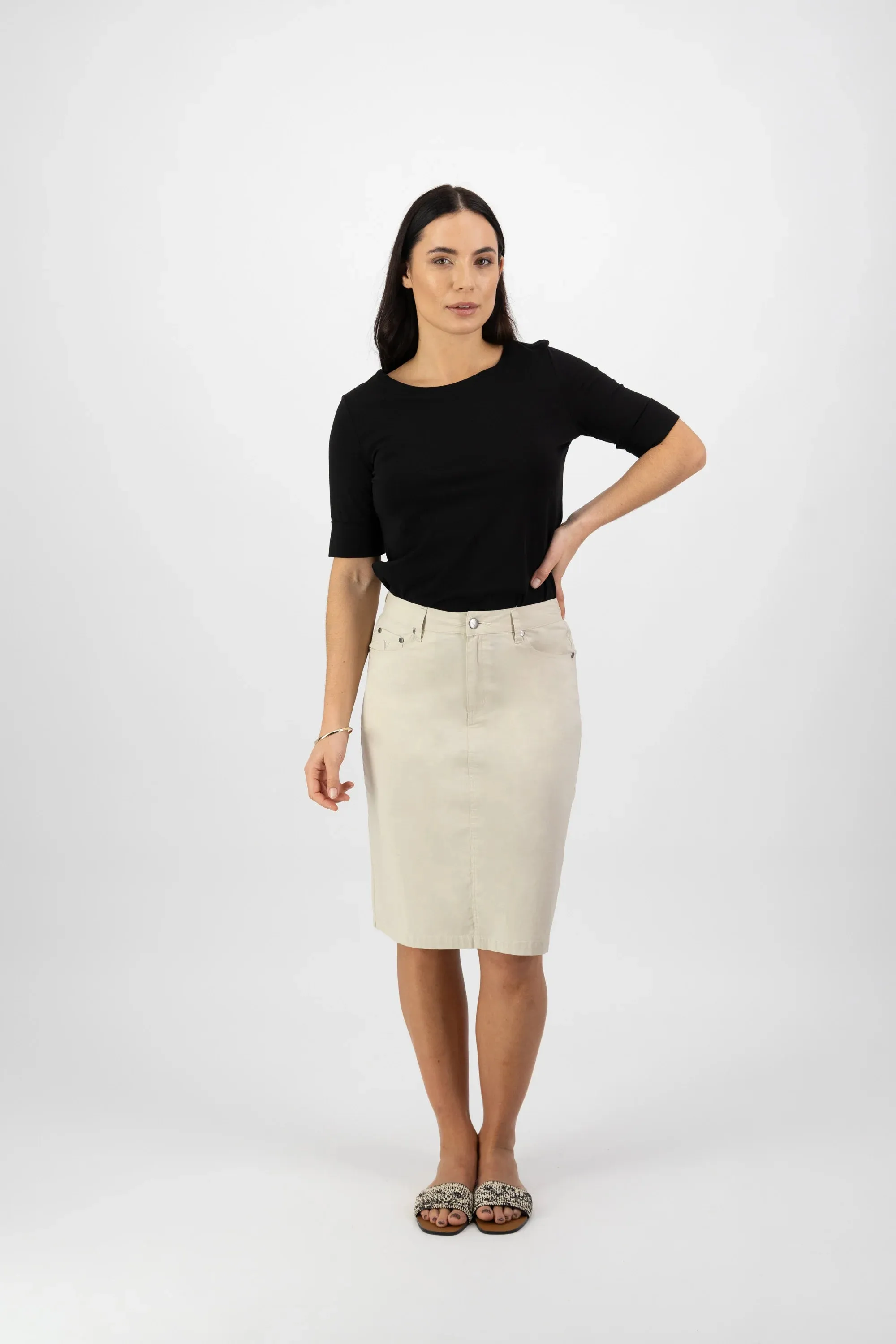 Vassalli Poplin Skirt