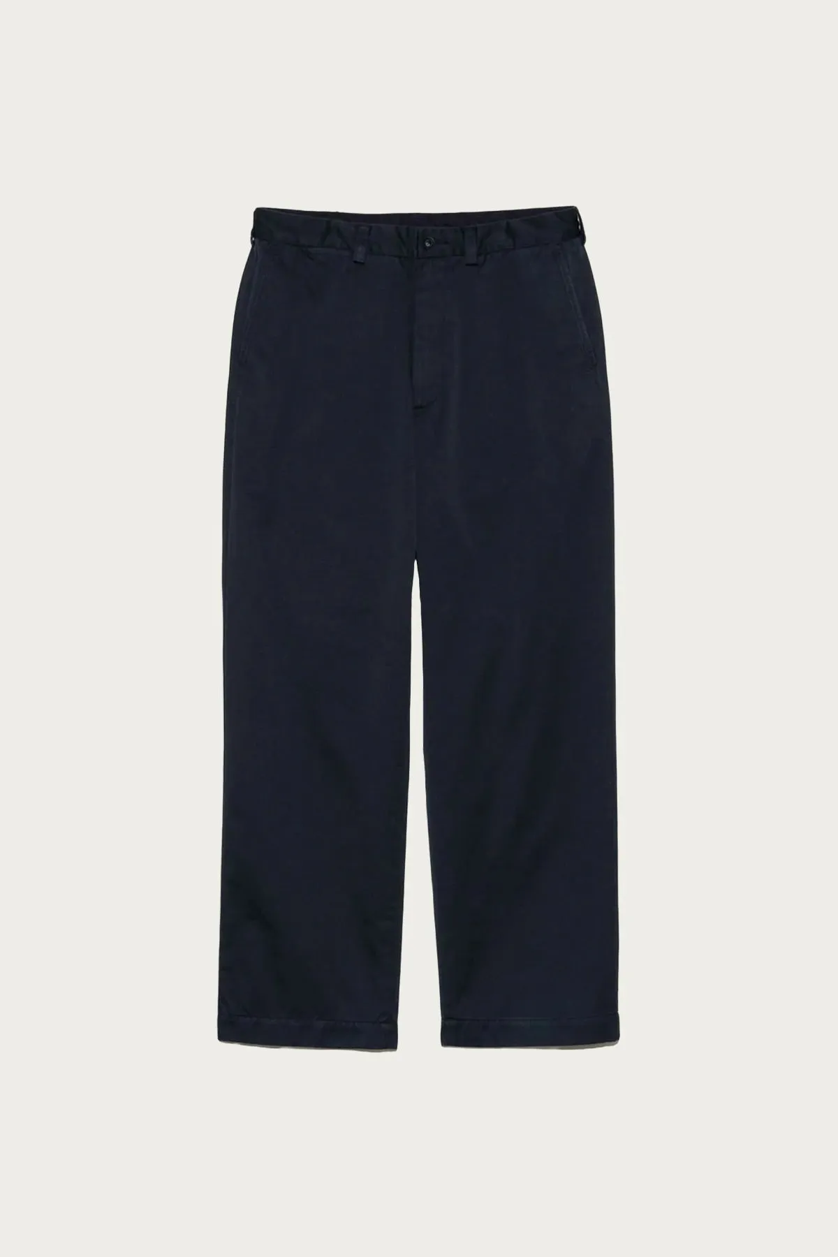 Wide Straight Chino Pants - Navy