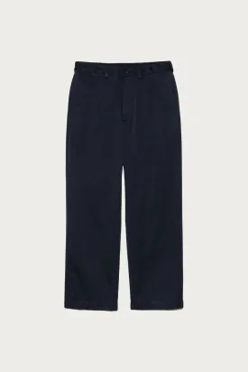 Wide Straight Chino Pants - Navy