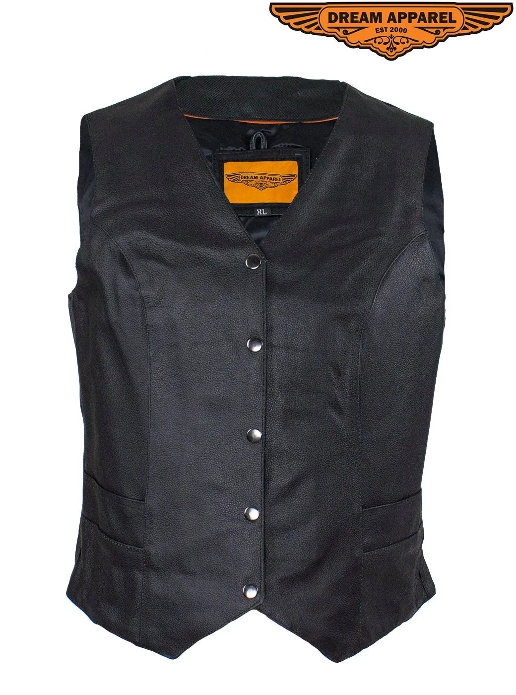 Women's Black Concealed Gun Pocket Vest W/ Side Laces