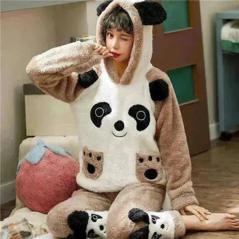 Women's flannel long sleeve pajamas