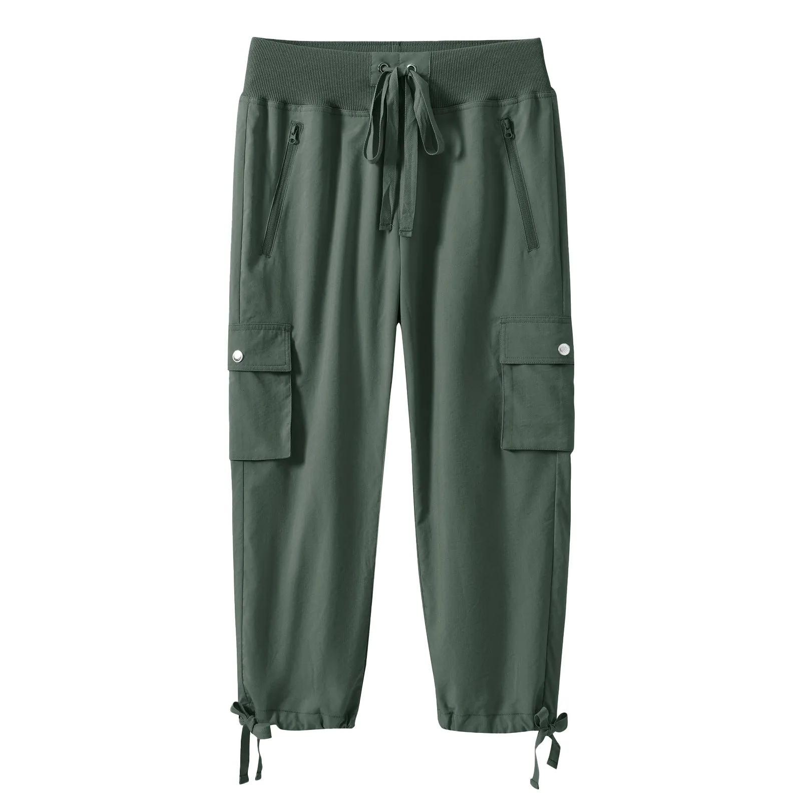 Women's loose casual quick drying travel cargo capri pants