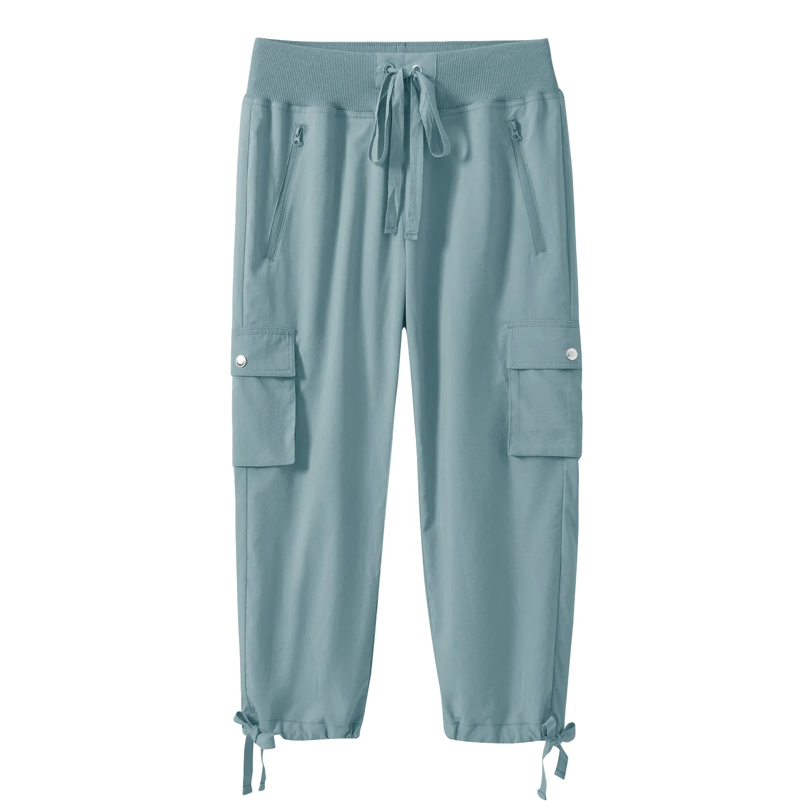 Women's loose casual quick drying travel cargo capri pants