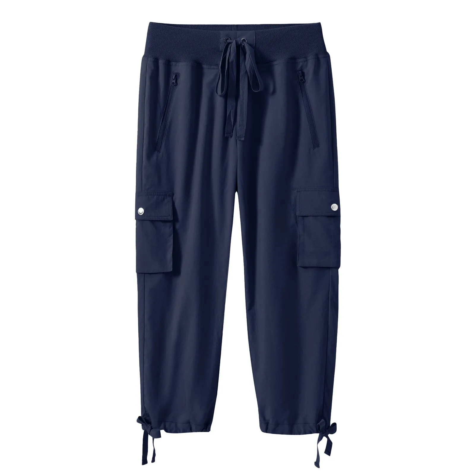 Women's loose casual quick drying travel cargo capri pants