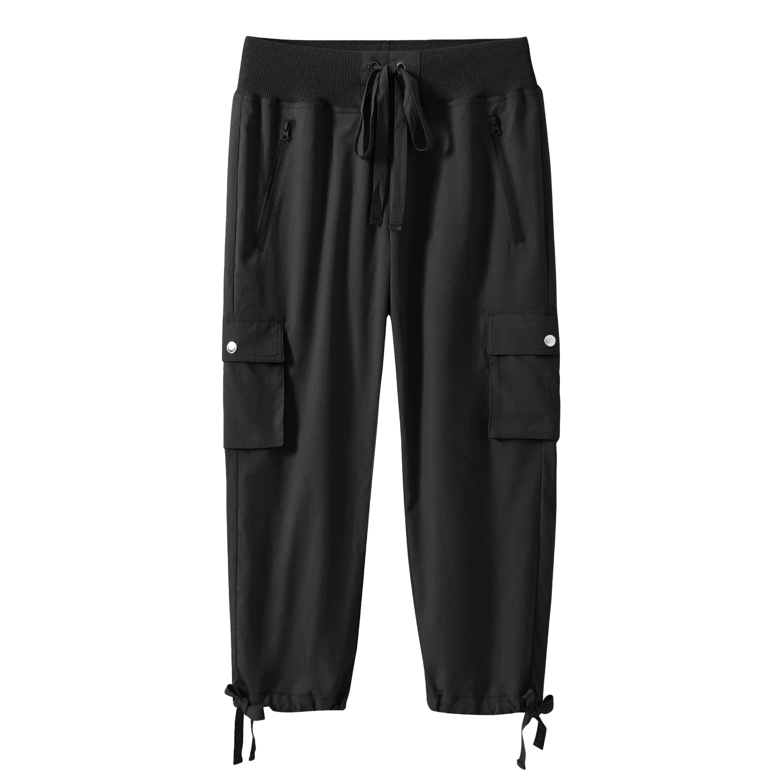 Women's loose casual quick drying travel cargo capri pants