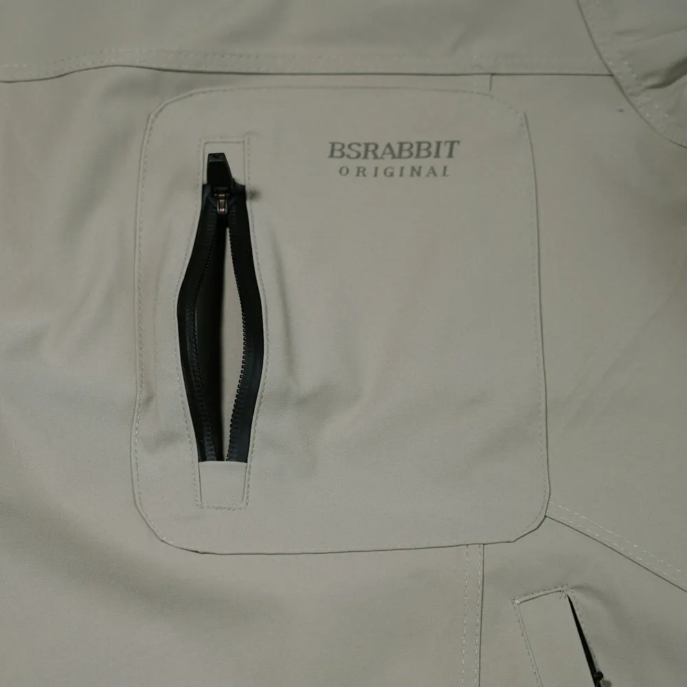WORK STRETCH 3L HOODED JACKET KHAKI