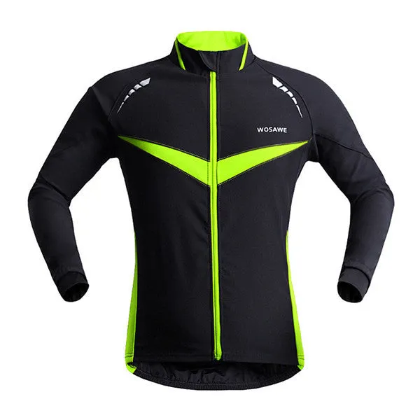 WOSAWE Cycling Jacket Men Windproof Warm Cycling Clothing Sport Ropa Ciclismo Running Jersey Winter Bike Bicycle Cycling Jacket