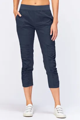 XCVI Geyser Stretch Poplin Crop | Navy, Charcoal