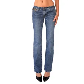 Y2K Cheetah Pocket Jeans (S)