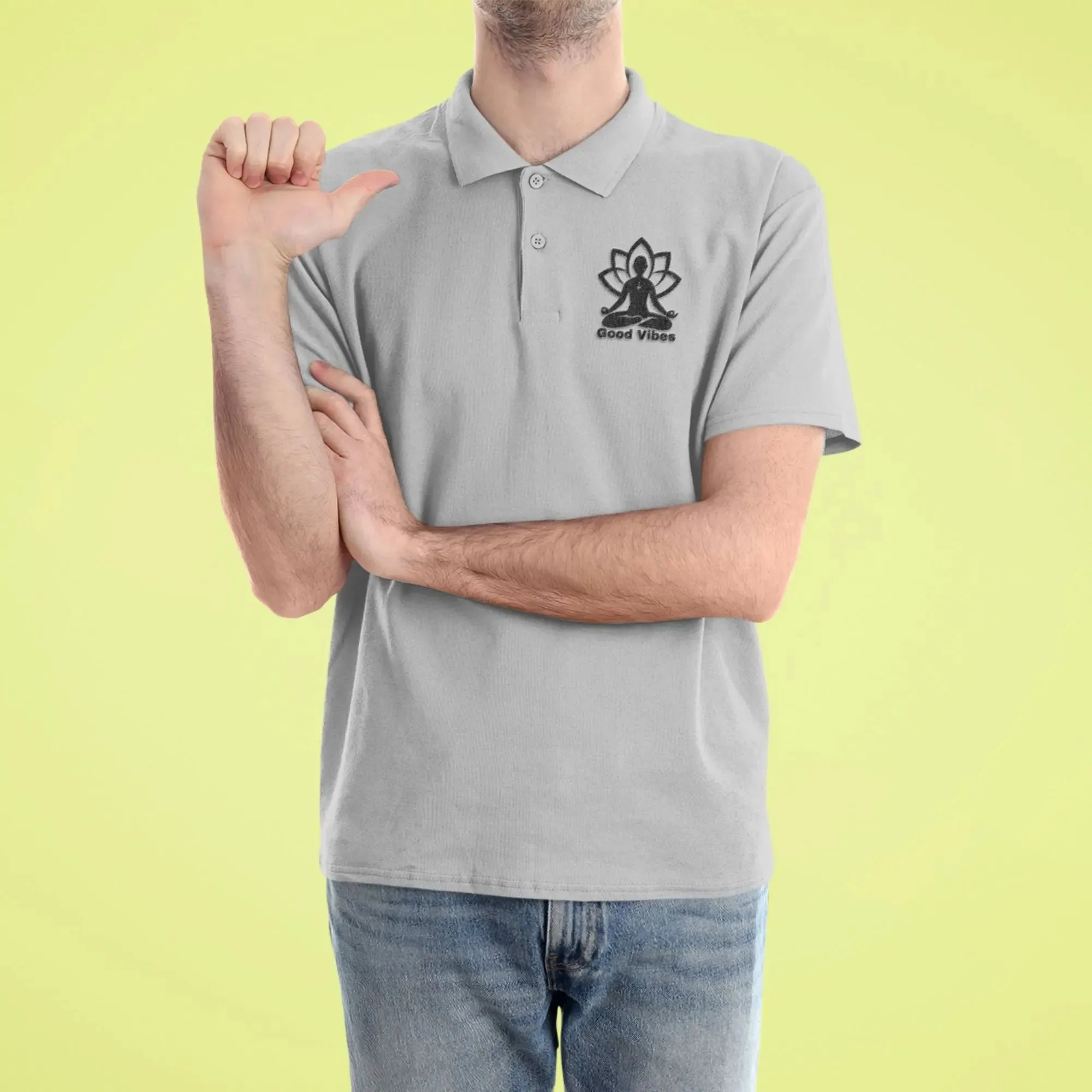 Yoga Vibes Polo Half Sleeve T-Shirt