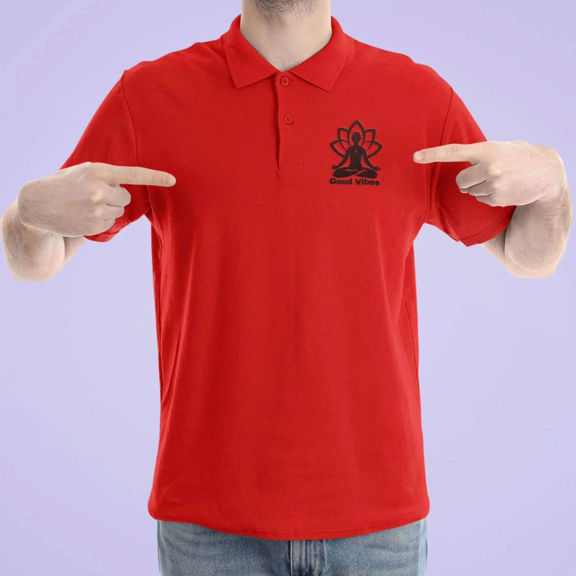 Yoga Vibes Polo Half Sleeve T-Shirt