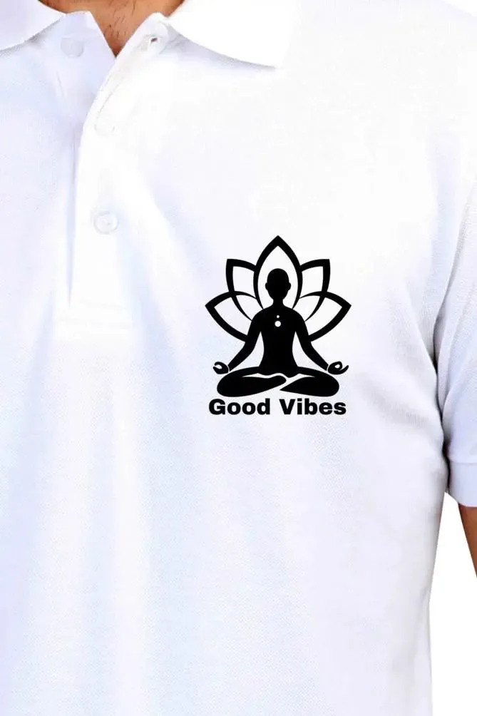 Yoga Vibes Polo Half Sleeve T-Shirt