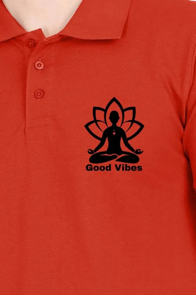 Yoga Vibes Polo Half Sleeve T-Shirt